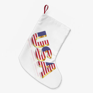 Patriotic USA Flag Weihnachts-Strumpf Kleiner Weihnachtsstrumpf