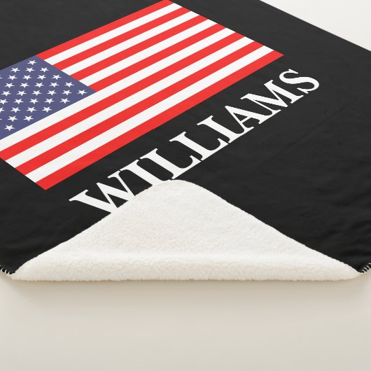 Patriotic USA Flagge Custom Sherpa Vlies Decke Sherpadecke (3/4)