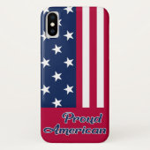 Patriotic USA Flagge stolzes amerikanisches Rot-Bl Case-Mate iPhone Hülle (Rückseite)