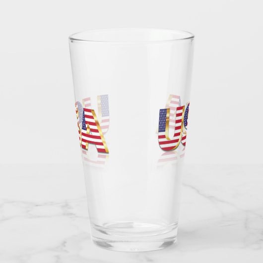 Patriotic USA Flaggenglas Glas (Links)