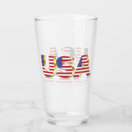 Patriotic USA Flaggenglas Glas