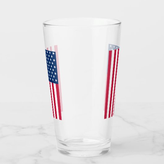 Patriotic USA Flaggenglas Glas (Rechts)