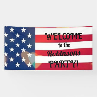 Patriotic USA Flaggenherzen mit Kalligrafietext Banner