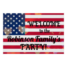 Patriotic USA Flaggenherzen mit Kalligrafietext