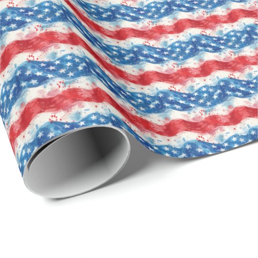 Patriotic USA Gift Wrapping Paper Geschenkpapier (Rolleneckpunkt)