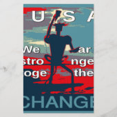 Patriotic USA Hope Graphic Art Print Design Briefpapier (Vorderseite)