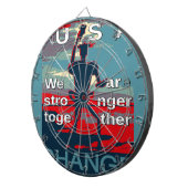 Patriotic USA Hope Graphic Art Print Design Dartscheibe (Vorderseite rechts)