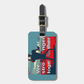 Patriotic USA Hope Graphic Art Print Design Gepäckanhänger (Vorderseite vertikal)