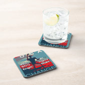 Patriotic USA Hope Graphic Art Print Design Getränkeuntersetzer (Rechte Seite)