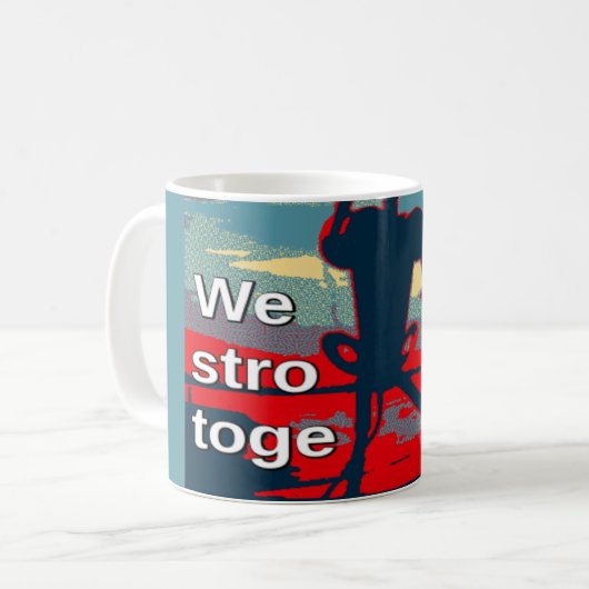 Patriotic USA Hope Graphic Art Print Design Kaffeetasse (Vorderseite Links)