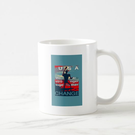 Patriotic USA Hope Graphic Art Print Design Kaffeetasse (Rechts)