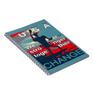 Patriotic USA Hope Graphic Art Print Design Notizblock