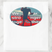 Patriotic USA Hope Graphic Art Print Design Ovaler Aufkleber (Tasche)