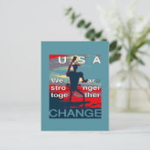 Patriotic USA Hope Graphic Art Print Design Postkarte (Stehend Vorderseite)