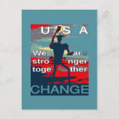 Patriotic USA Hope Graphic Art Print Design Postkarte (Vorderseite)