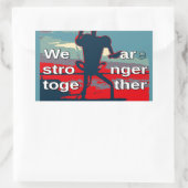 Patriotic USA Hope Graphic Art Print Design Rechteckiger Aufkleber (Tasche)