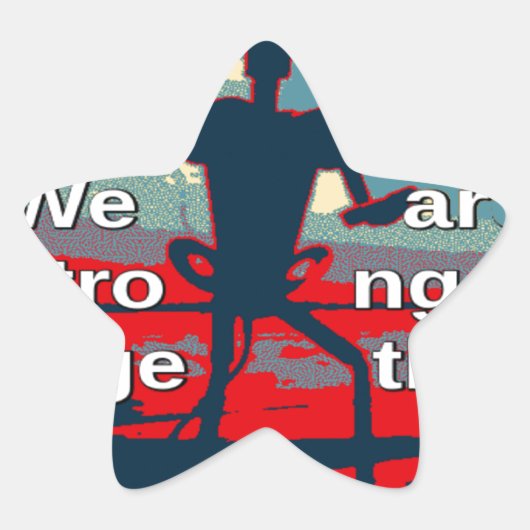 Patriotic USA Hope Graphic Art Print Design Stern-Aufkleber (Vorderseite)