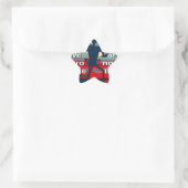 Patriotic USA Hope Graphic Art Print Design Stern-Aufkleber (Tasche)