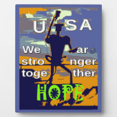 Patriotic USA Hope Graphic Fotoplatte (Vorderseite)