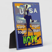 Patriotic USA Hope Graphic Fotoplatte (Seite)