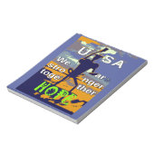 Patriotic USA Hope Graphic Notizblock (Rotiert)