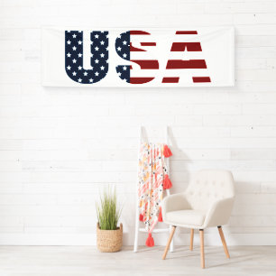 Patriotic USA Indoor Banner