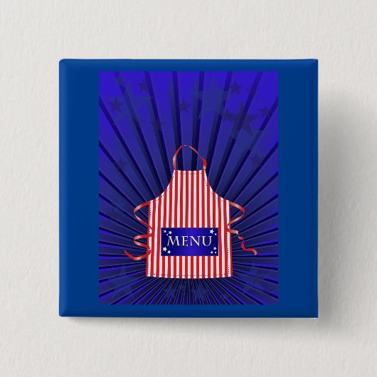 Patriotic USA Koch Red White Blue GRILLEN Cooking Button (Vorderseite)