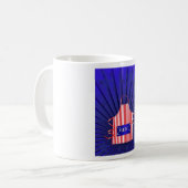 Patriotic USA Koch Red White Blue GRILLEN Cooking Kaffeetasse (Vorderseite Links)