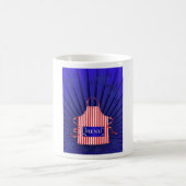 Patriotic USA Koch Red White Blue GRILLEN Cooking Kaffeetasse (Mittel)