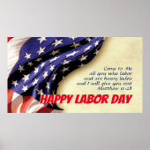 Patriotic USA LABOR DAY Christlich Frame Art TV Poster (Vorne)
