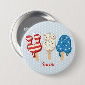 Patriotic USA Liebe Popsicle  Button (Vorne & Hinten)