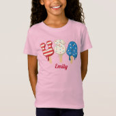 Patriotic USA Liebe Popsicle T - Shirt (Vorderseite)
