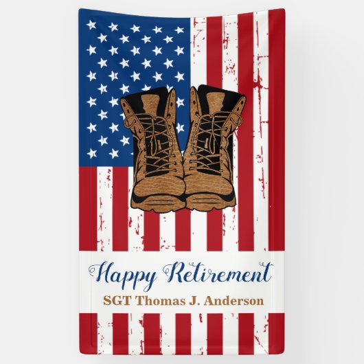 Patriotic USA - Militärisches Ruhestand unter amer Banner (Vertikal)