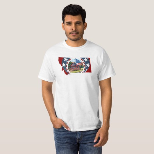 Patriotic USA Montana T-Shirt (Vorne ganz)