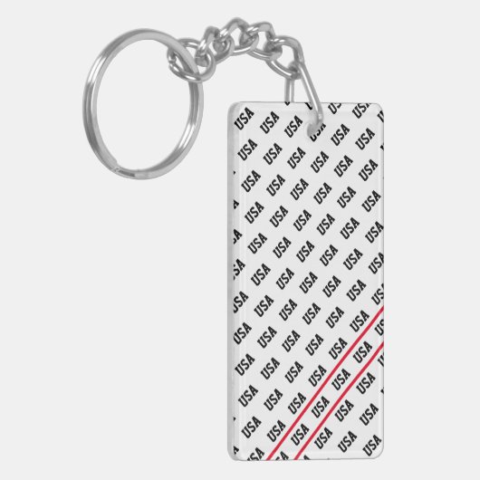 Patriotic USA Pattern Olympiateam Sportspass Schlüsselanhänger (Vorderseite links)