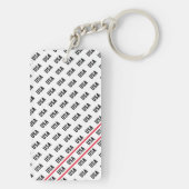 Patriotic USA Pattern Olympiateam Sportspass Schlüsselanhänger (Rückseite)