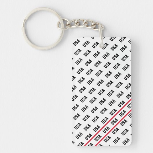 Patriotic USA Pattern Olympiateam Sportspass Schlüsselanhänger (Vorderseite)
