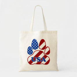 Patriotic USA Paw Tote Bag Tragetasche