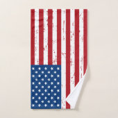 Patriotic USA Personalisiert Name American Flag Badhandtuch Set (Handtuch)