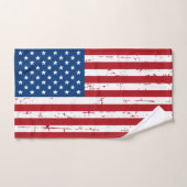 Patriotic USA Personalisiert Name American Flag Badhandtuch Set (Handtuch)