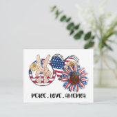 Patriotic USA Postcard Postkarte (Stehend Vorderseite)