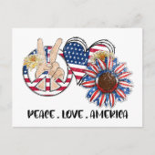 Patriotic USA Postcard Postkarte (Vorderseite)