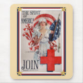 Patriotic USA - Red Cross Join Mousepad (Vorne)