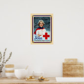 Patriotic USA - Red Cross Join Poster (Küche)
