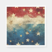 Patriotic USA Red White and Blue Paper Napkins Serviette (Vorderseite)