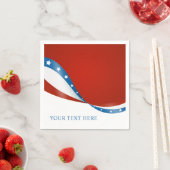 Patriotic USA Red White and Blue with Stars Serviette (Beispiel)