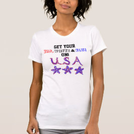 Patriotic USA Red White Blue Stars T-Shirt