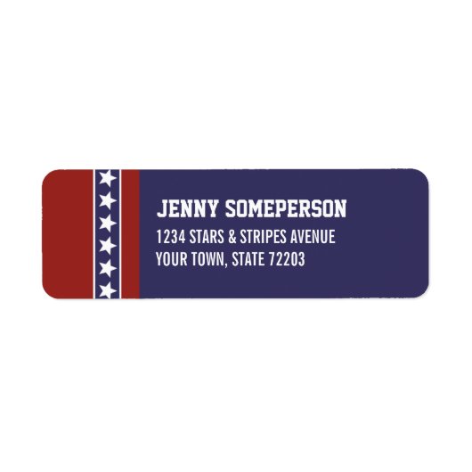 Patriotic USA Return Address Label (Vorne)