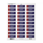 Patriotic USA Return Address Label (Vorne)