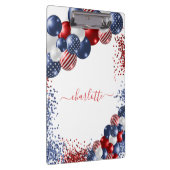 Patriotic usa rot-blauen Ballons Konfetti Klemmbrett (Rechts)